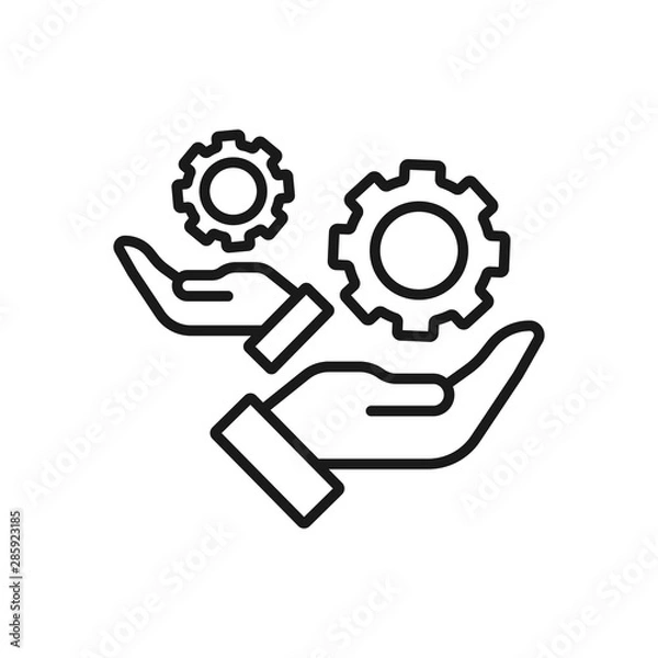Fototapeta management - minimal line web icon. simple vector illustration. concept for infographic, website or app.