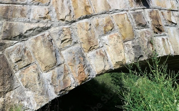 Fototapeta Viaduct Bridge Arch and Green Grass