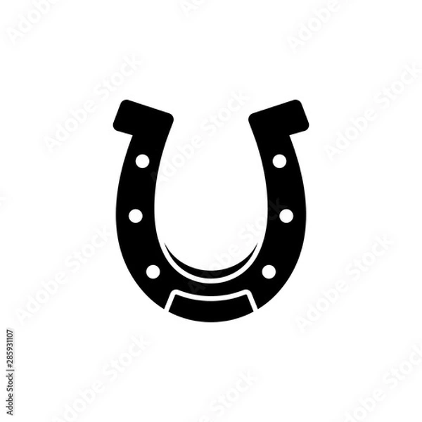 Fototapeta Horseshoe icon. Simple illustration of horseshoe vector icon for web