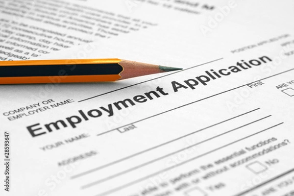Fototapeta Employment application