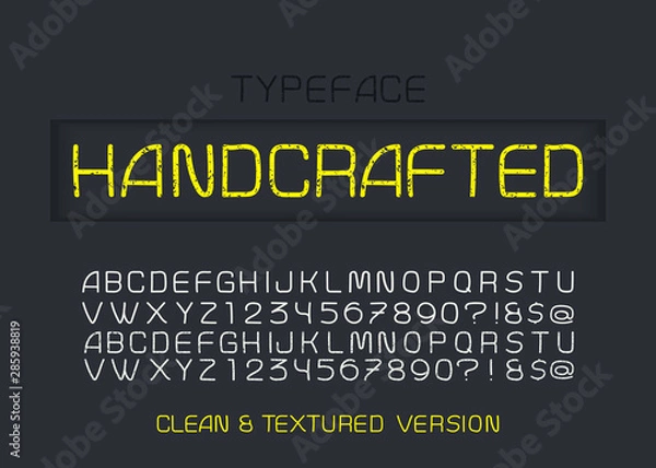 Fototapeta HandMade Font in retro style.