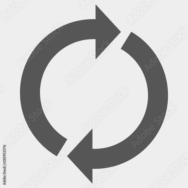 Obraz Round arrow icon, reload vector illustration. Eps 10