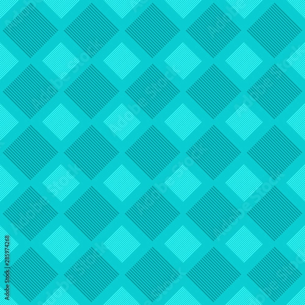 Fototapeta Seamless geometric square pattern design background - colored vector graphic