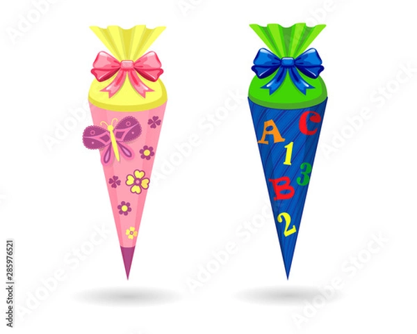 Fototapeta Two candy cones (Schultüte) 