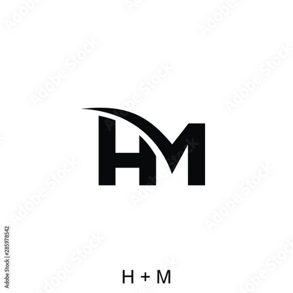 Fototapeta letter H and M concept ready to use