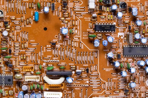 Obraz Orange Circuit Board