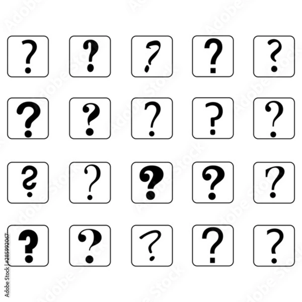 Obraz set of quetion in square.