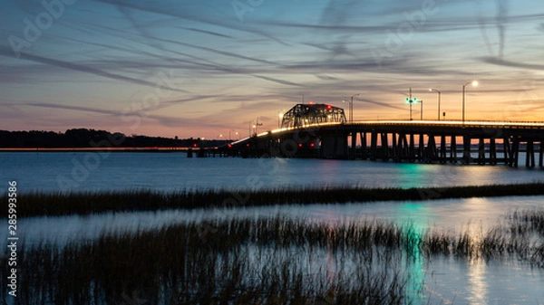 Obraz bridge at night