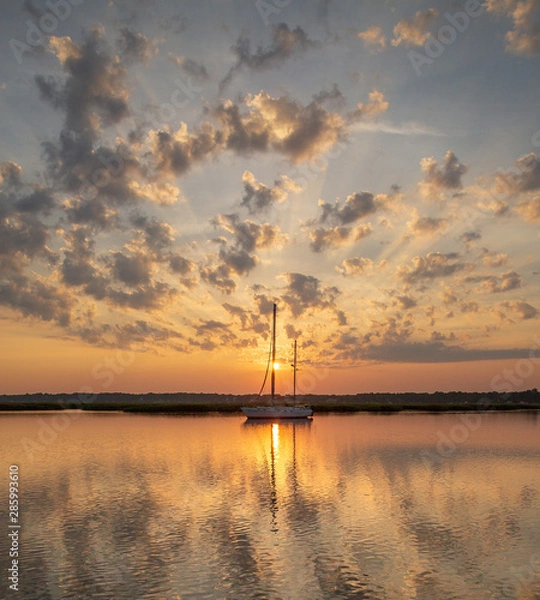 Obraz sunset on lake