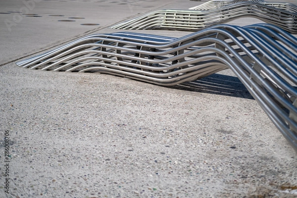 Obraz Banc métallique