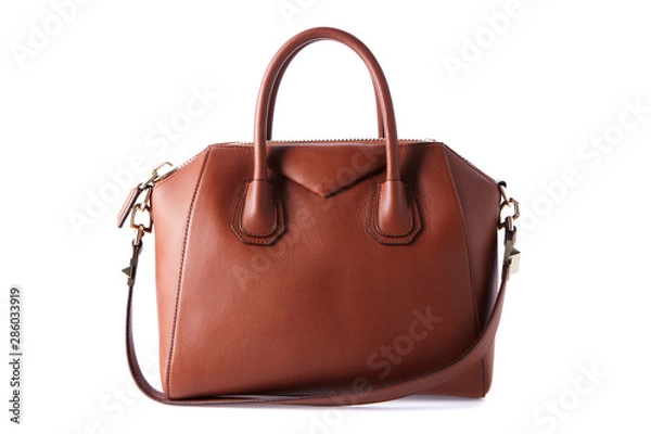 Obraz Brown color luxury fashion bag on background