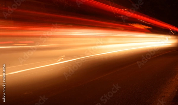 Obraz Traffic Light Trails - Long Exposure Shot