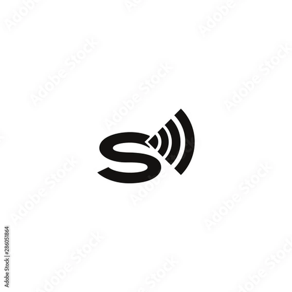 Fototapeta logo font winter sun initial