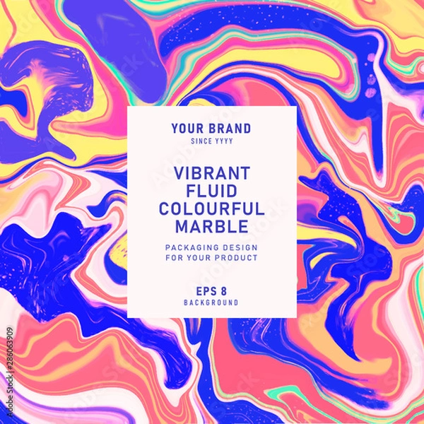 Obraz vibrant fluid colorful marble background. eps 8