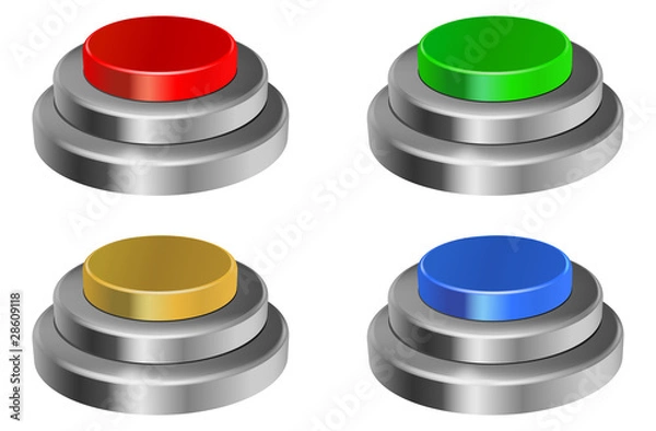 Obraz 3d glossy buttons