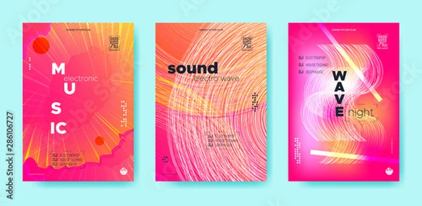 Obraz Dj Poster. Audio Circle. Multicolor Music 