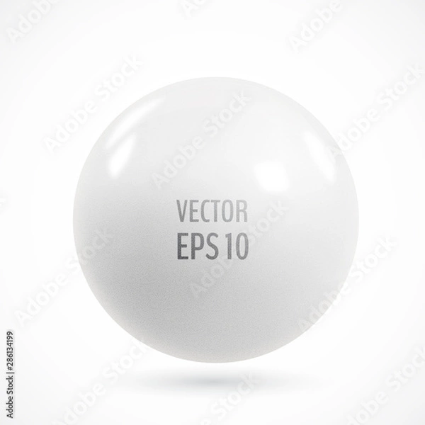 Obraz Realistic white sphere