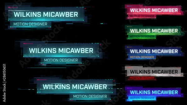 Fototapeta Glitch Lower Third