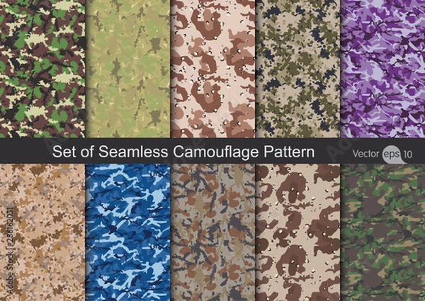 Fototapeta Seamless Camouflage pattern vector
