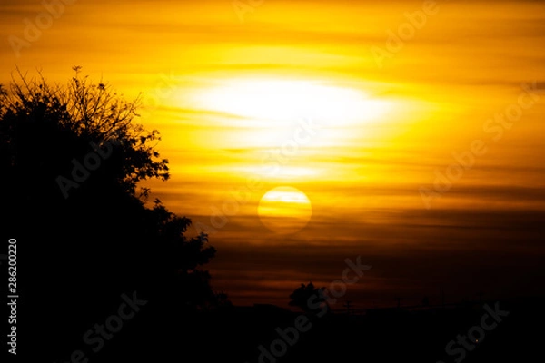 Obraz sunset in the mountains