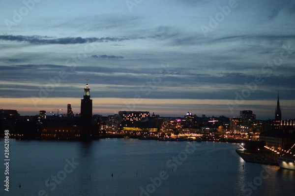 Fototapeta stockholm cityhall riddarholmen