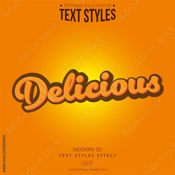 Fototapeta Text Delicious Style Effect
