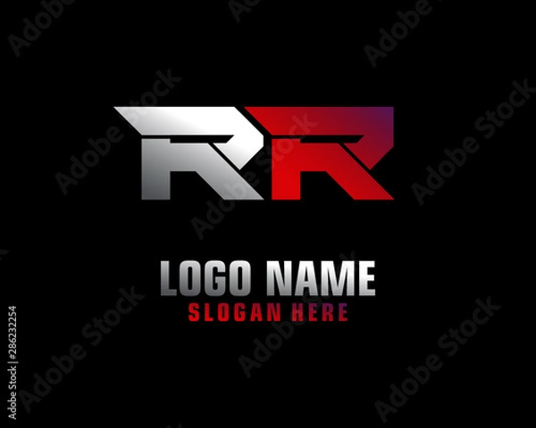 Obraz RR Initial letter logo template vector