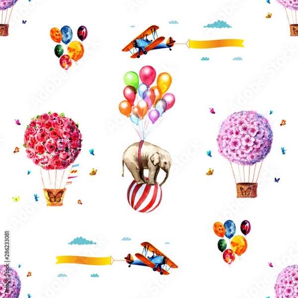 Obraz Seamless background with balloons