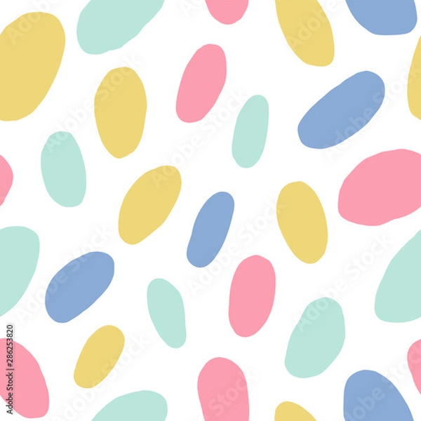 Obraz Cute abstract seamless pattern with pastel dots