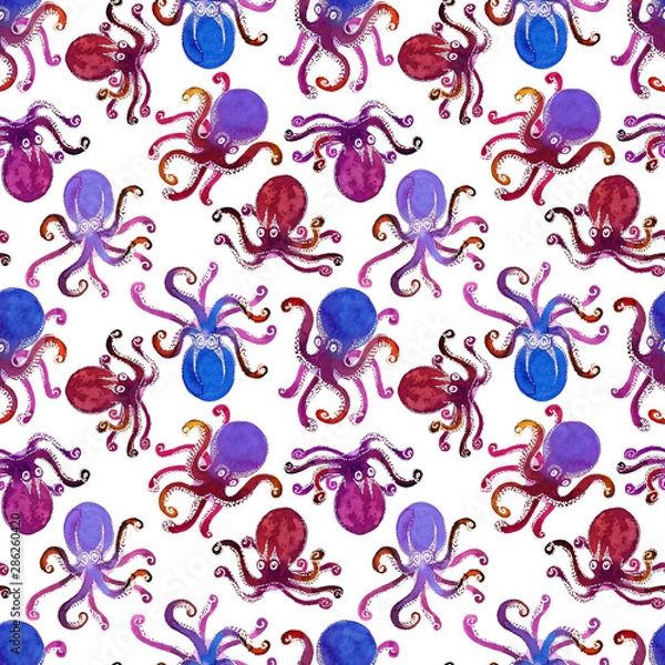 Obraz Octopus Garden seamless Repeat Pattern