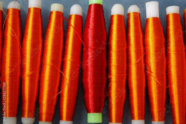 Obraz hand loom silk sarees weaving process thread color