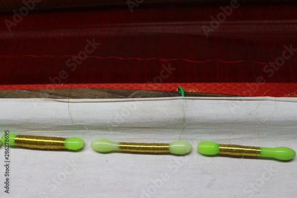 Obraz hand loom silk sarees weaving process threading material