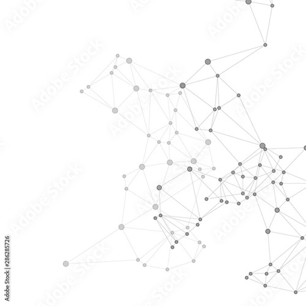 Obraz Gometric plexus structure cybernetic concept.
