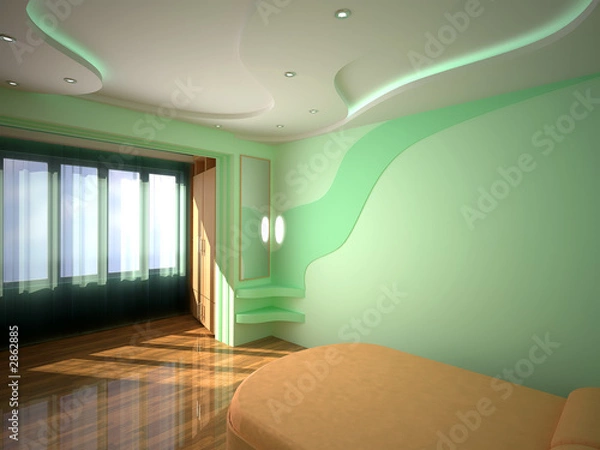 Fototapeta 3d interior bedroom
