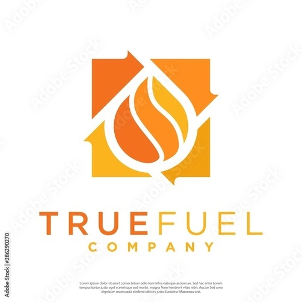 Fototapeta water oil droplet vector logo as a symbol of fuel