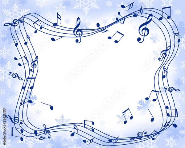 Obraz スノーフレークと音楽