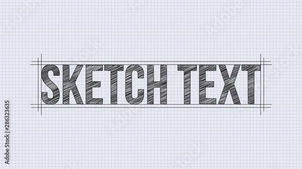 Obraz Sketch Title Text