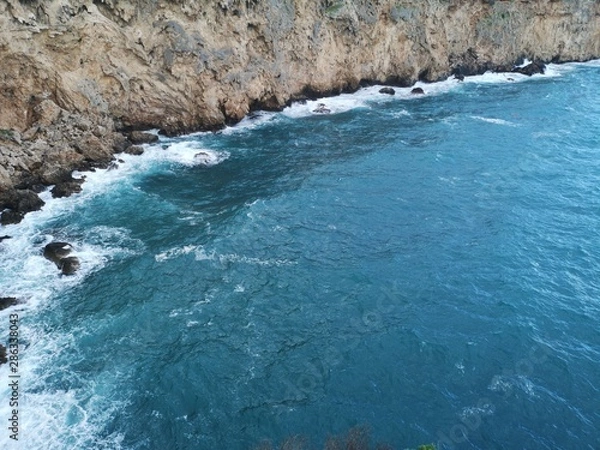 Obraz sea waves and rocks background