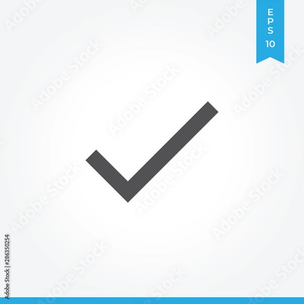 Fototapeta Check vector icon, simple car sign.