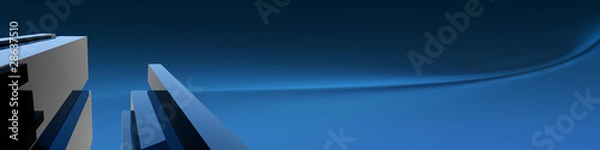 Obraz 3d Modern building on a background sky