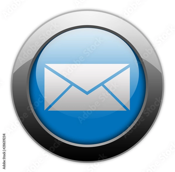 Obraz Metallic Orb Button "E-Mail"