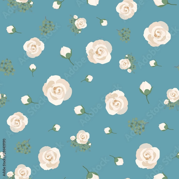 Obraz blue one Eucalyptus Rose Collection seaml stock