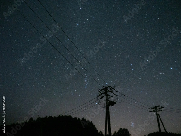 Fototapeta 星座 天の川 天体観測 登山 キャンプ