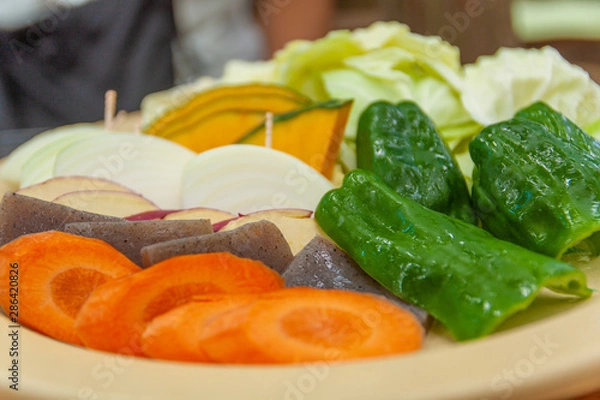 Fototapeta 焼く前の野菜