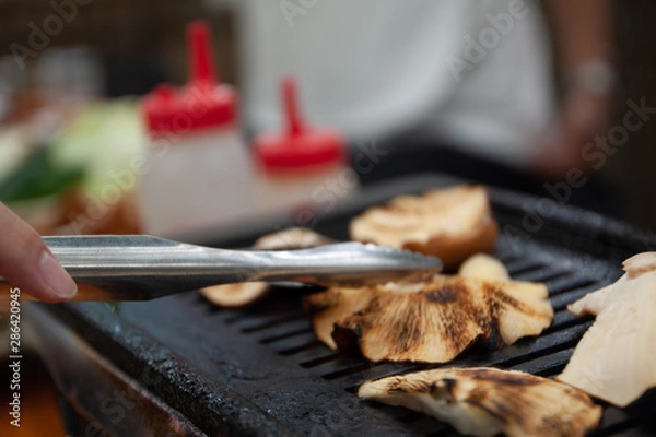 Obraz バーベキューのしいたけ