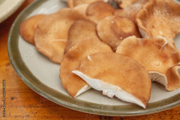 Obraz 焼く前のしいたけ