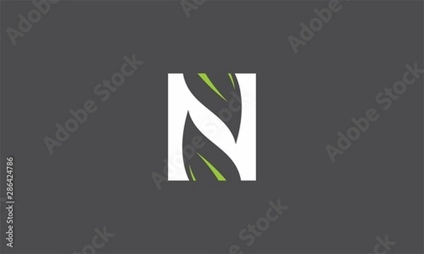 Obraz N initial + Leaves 