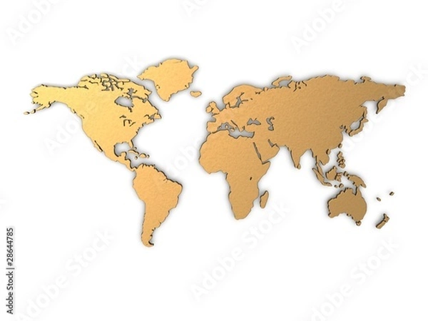 Fototapeta golden map