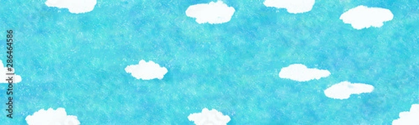 Obraz blue sky and white clouds 青空と白い雲