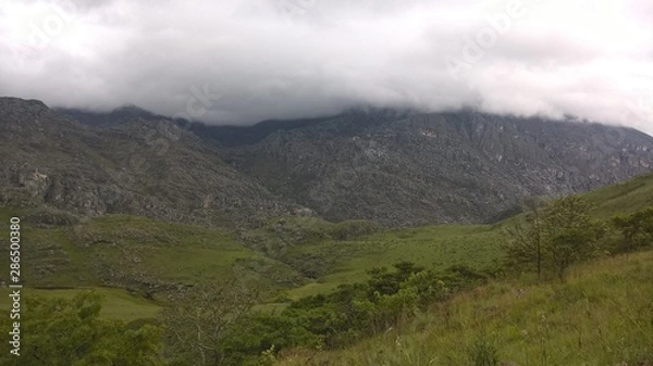 Obraz mountains with fog clouds 